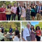 student leaders with UVA leaders at a reception