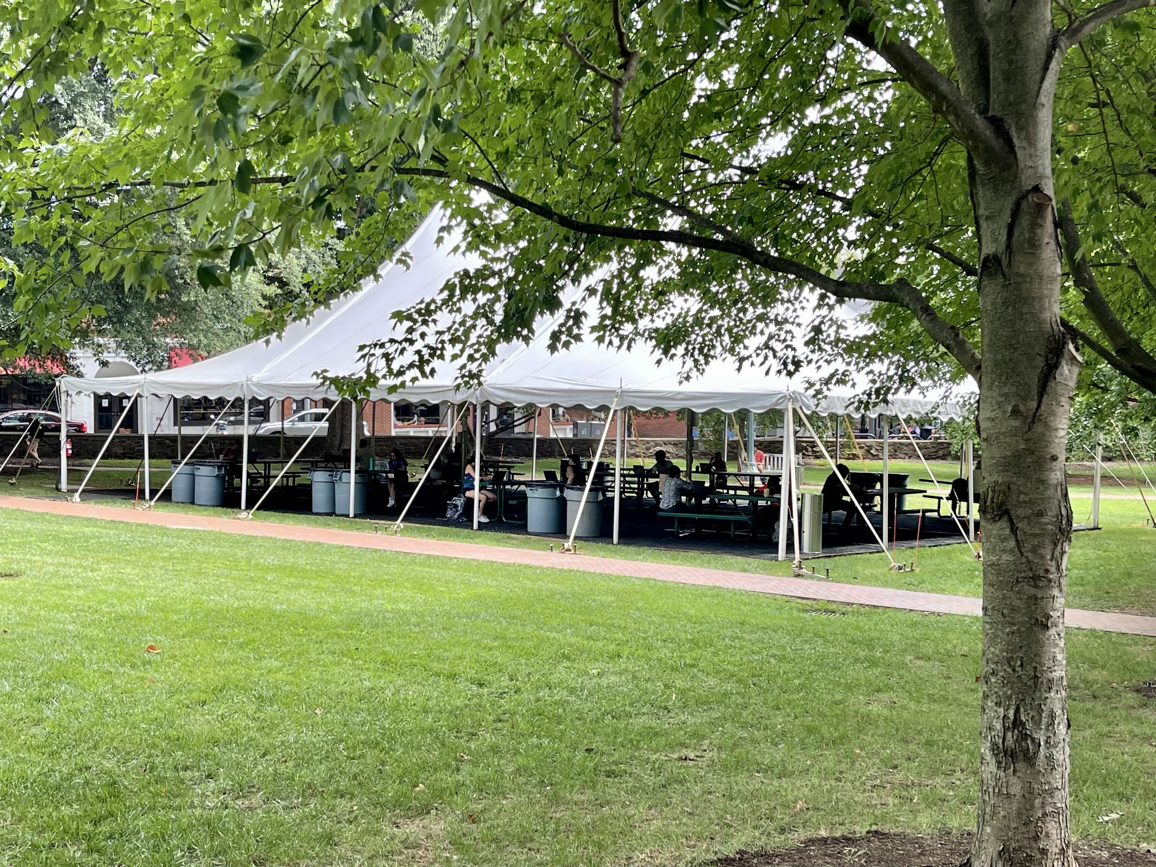 tent across from the Corner near the Memorial to Enslaved Laborers