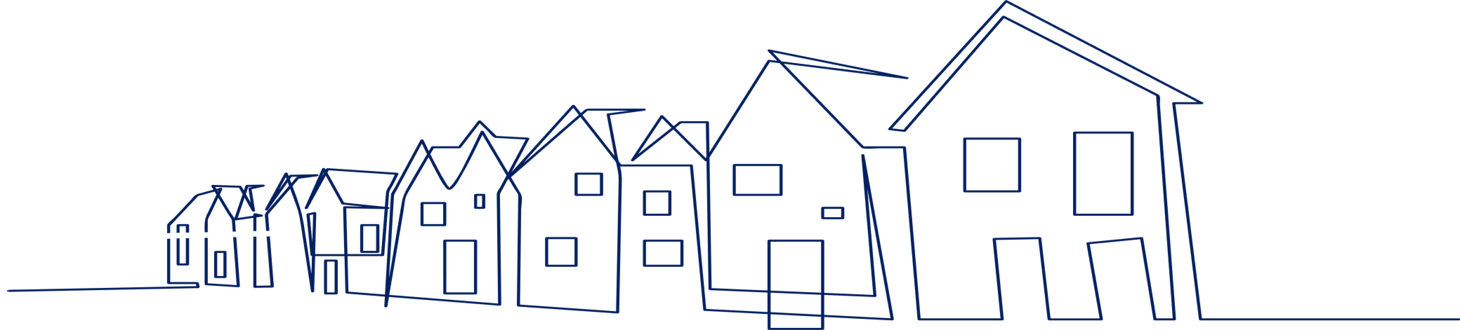 Sketch outline of houses