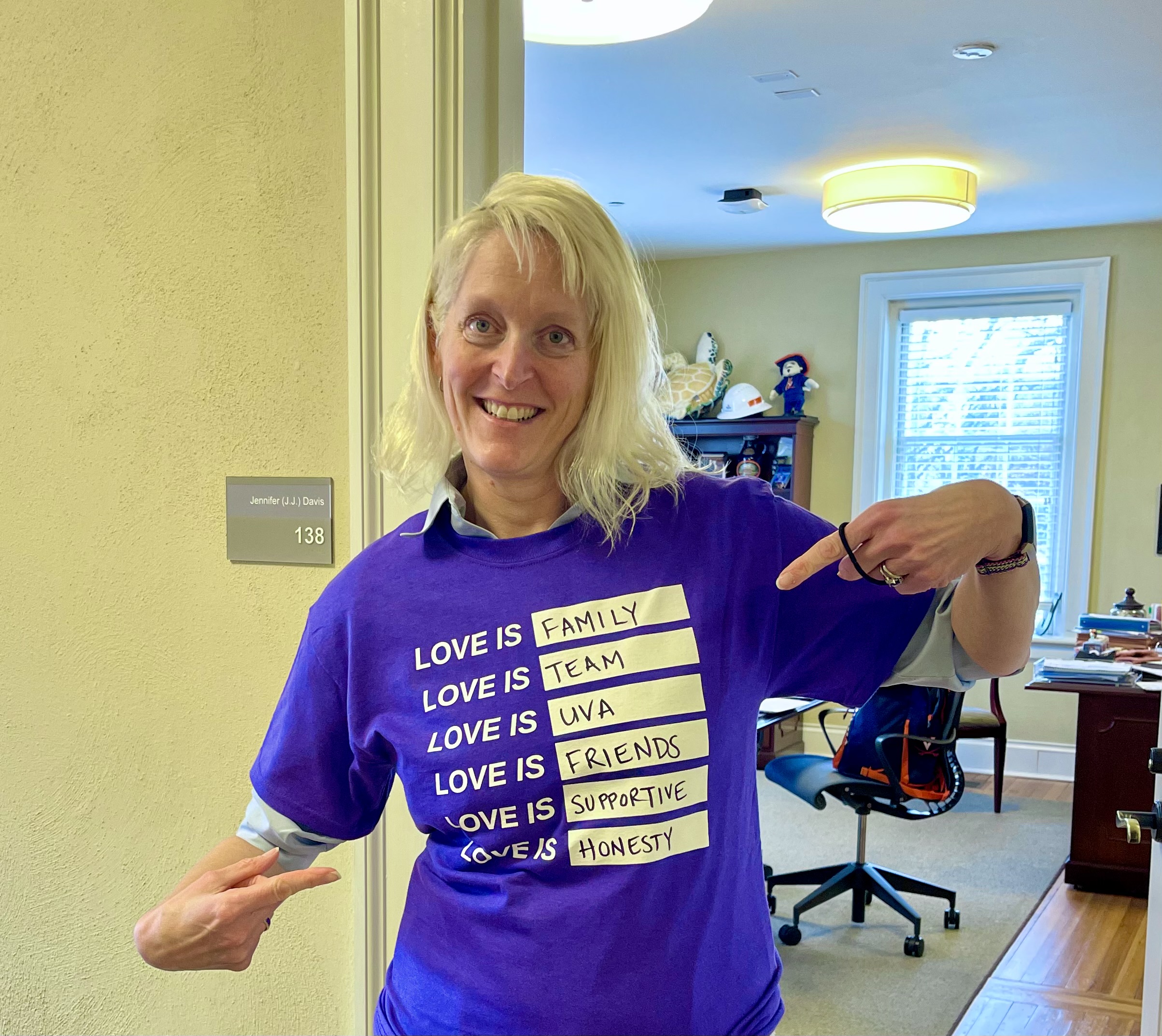 J.J. Davis wearing Love is Love tee-shirt.Valentine's Day 2022