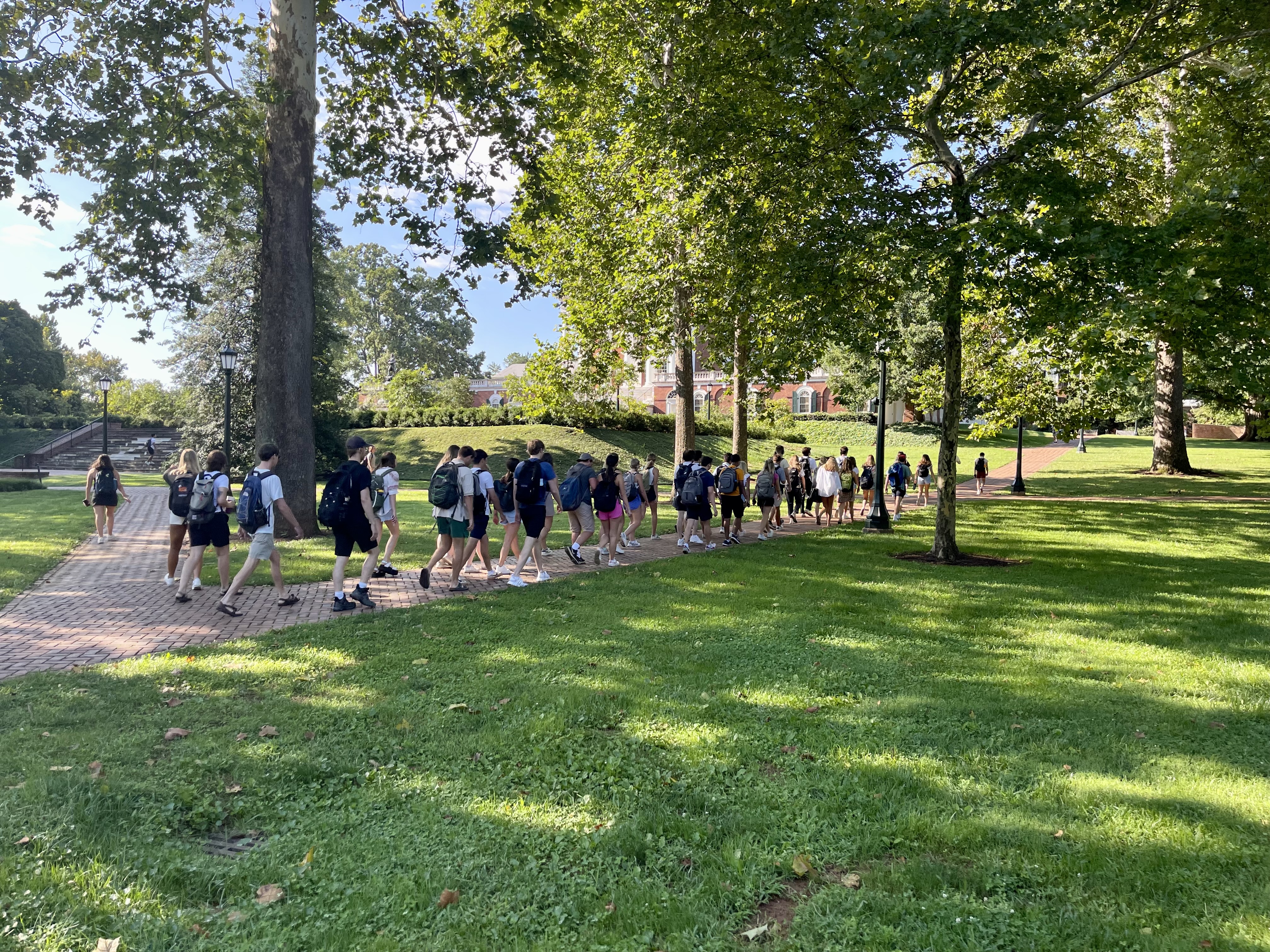 students walking to the first day of classes, August 23, 2022