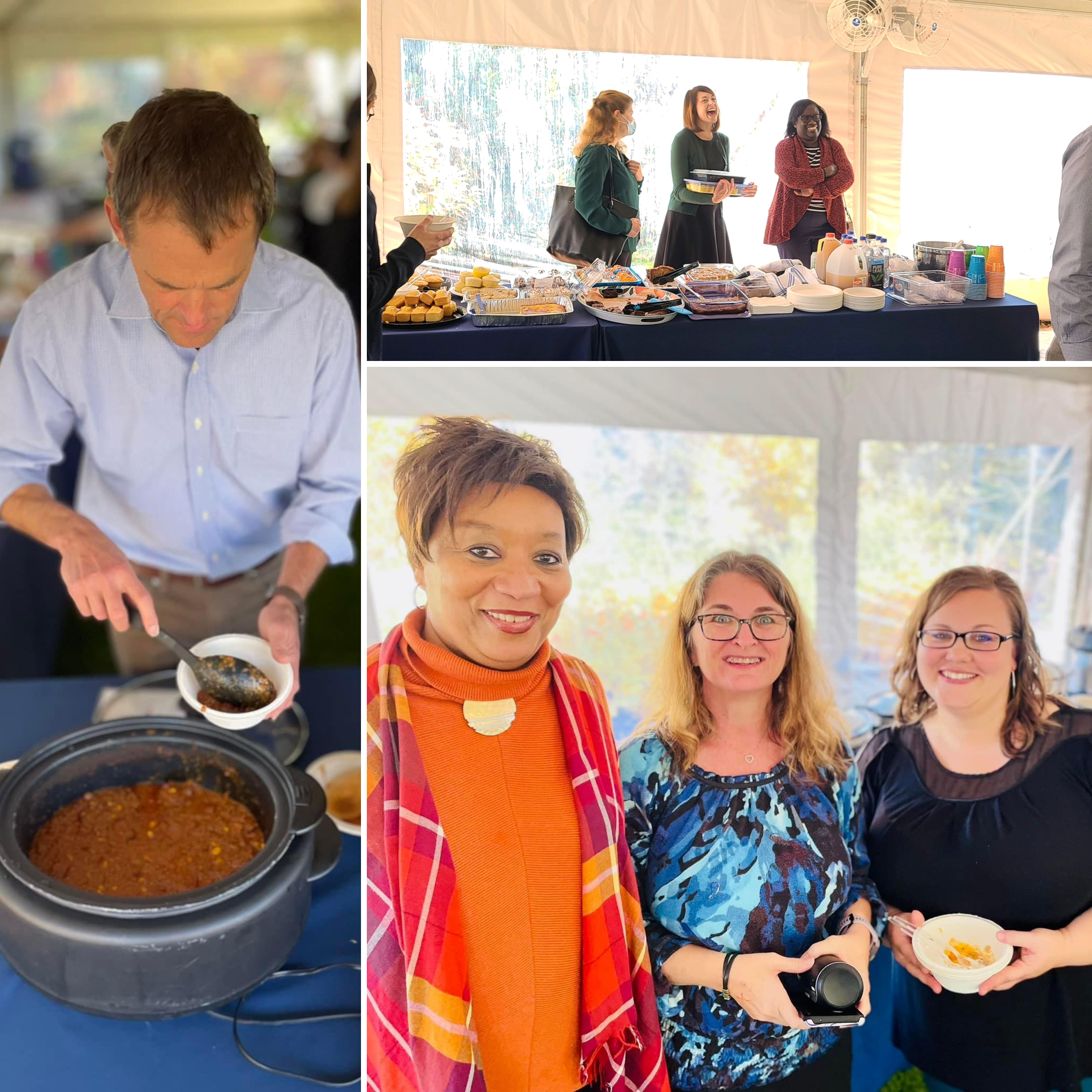 collage of photos from the CVC Chili Cook Off at Carr's Hill on November 3rd