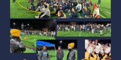 JJ with Cavalier Marching Band at rehearsal